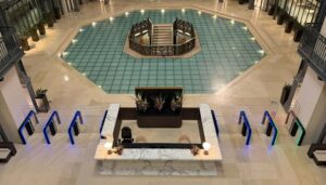 Le Centorial banque d'accueil vu du haut